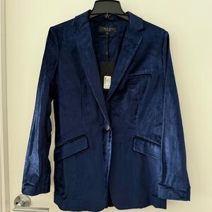 Rag & Bone Blue Velvet Women Blazer, Brand New with Tag, US Size 2